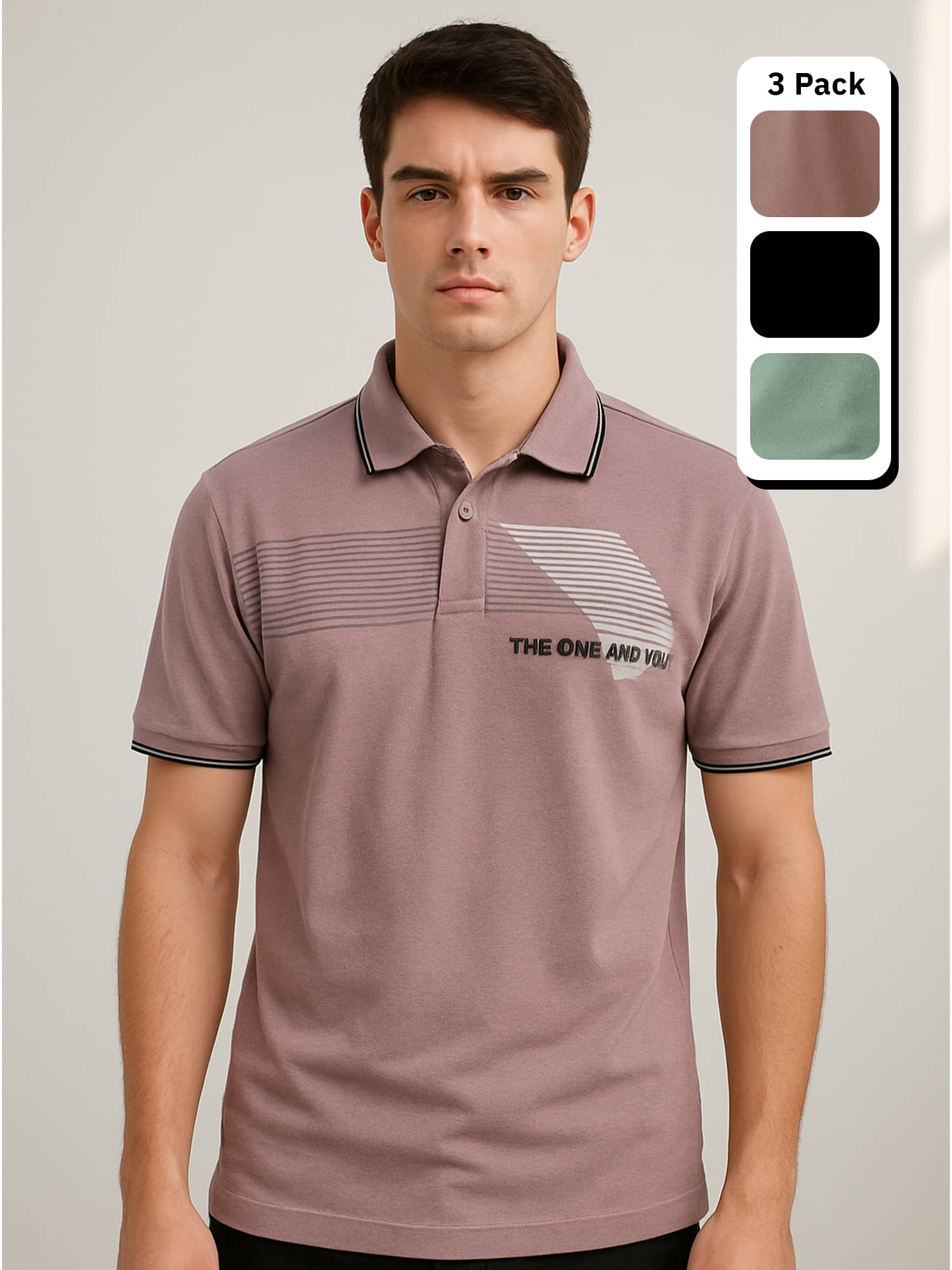     			Dollar Men Cotton Regular Fit Printed Polo T Shirt ( Multicolor7 )