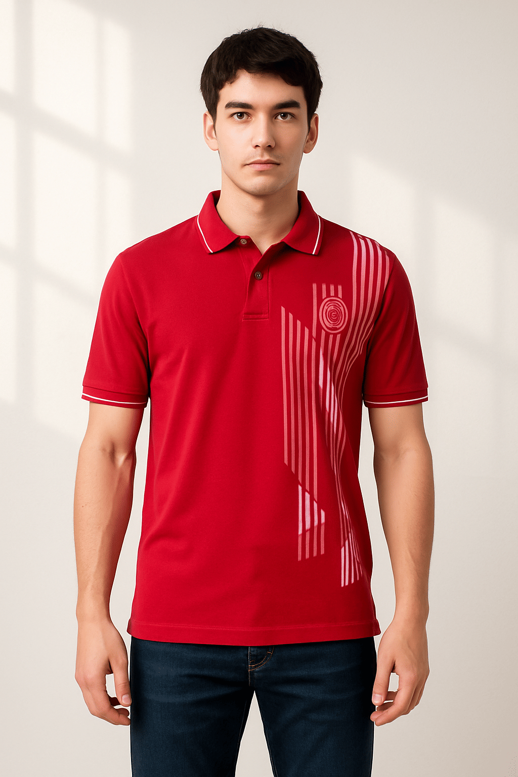 Dollar Men Cotton Regular Fit Printed Polo T Shirt ( Maroon )