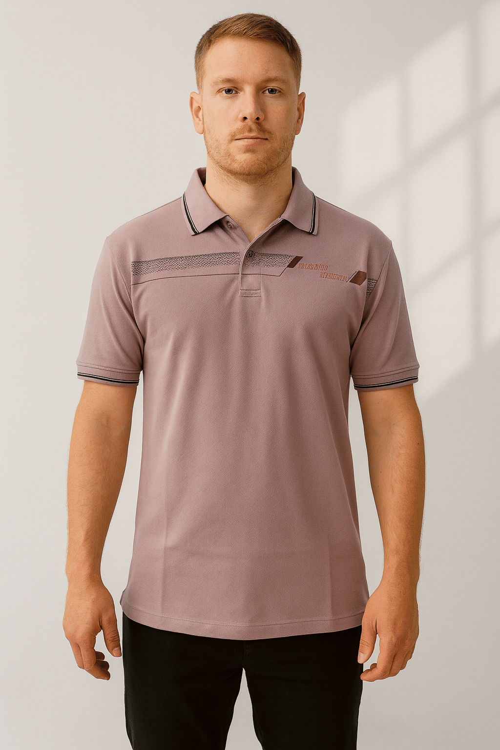 Dollar Men Cotton Regular Fit Printed Polo T Shirt ( Purple )