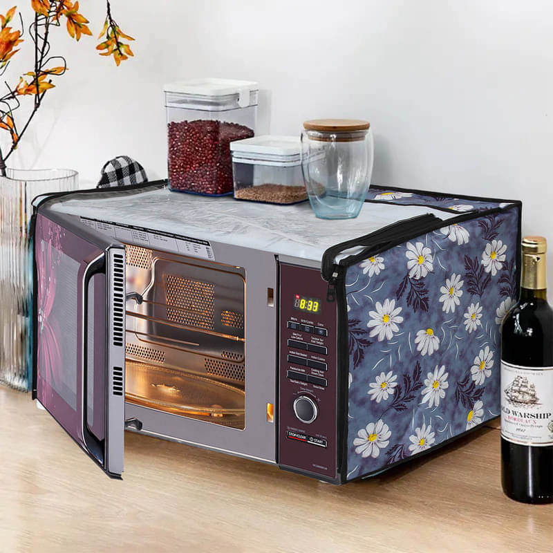 Dream Care Single PVC Blue Microwave Oven Cover - 23-25L     			Dream Care Single PVC Blue Microwave Oven Cover - 23-25L