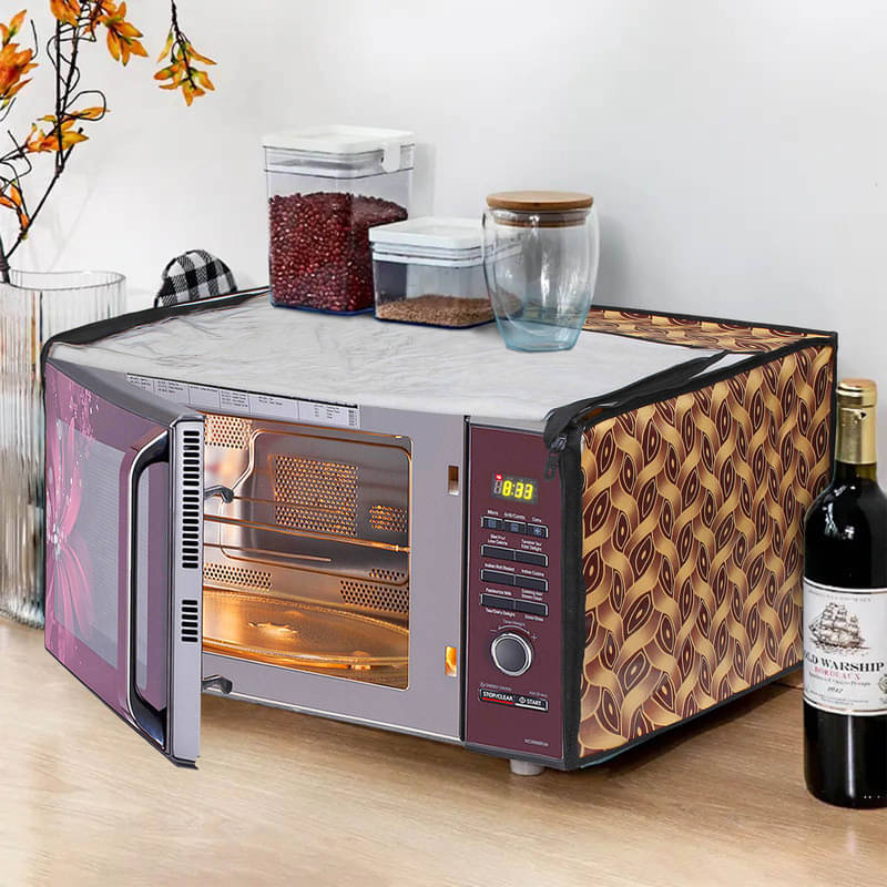     			Dream Care Single PVC Brown Microwave Oven Cover - 20-22L