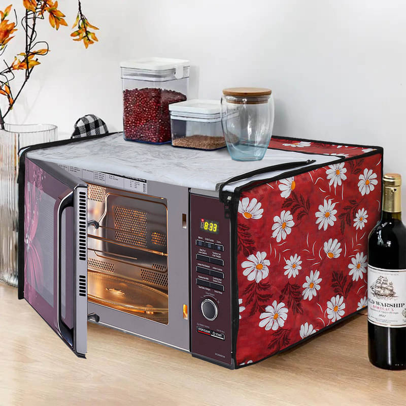 Dream Care Single PVC Red Microwave Oven Cover - 20-22L     			Dream Care Single PVC Red Microwave Oven Cover - 20-22L