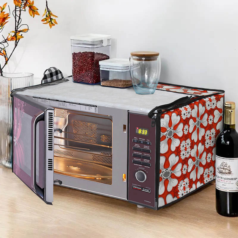 Dream Care Single PVC Red Microwave Oven Cover - 23-25L     			Dream Care Single PVC Red Microwave Oven Cover - 23-25L