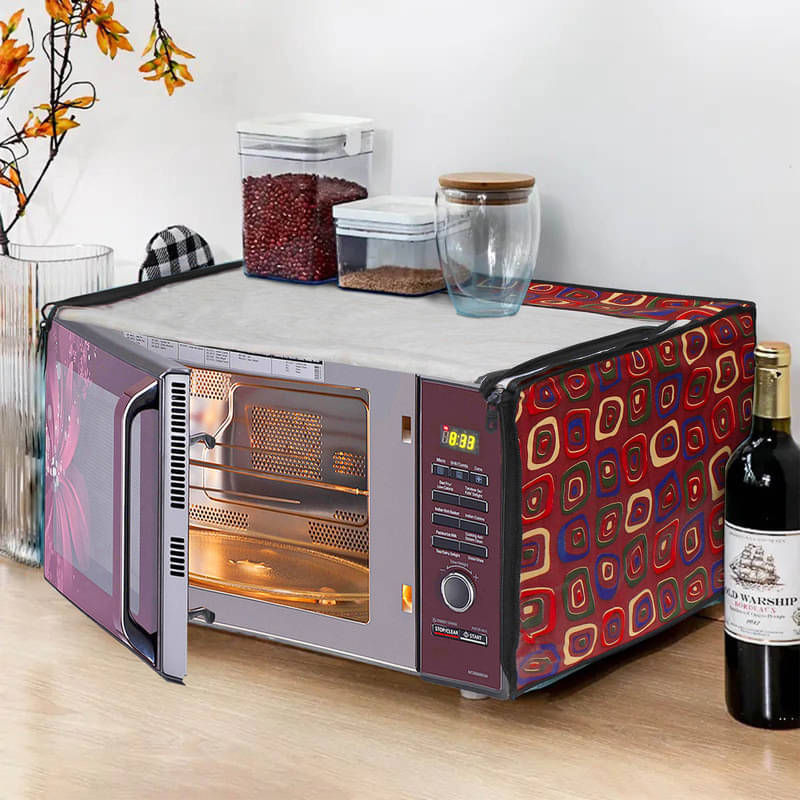     			Dream Care Single PVC Red Microwave Oven Cover - 20-22L