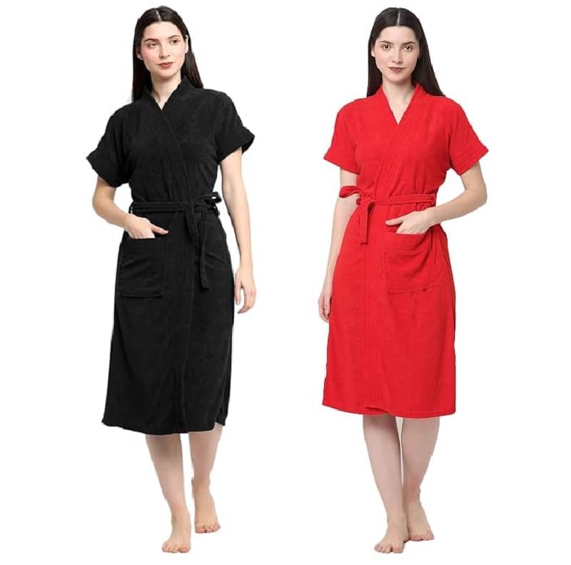     			FeelBlue Multi Free Size Bathrobe ( Pack of 2 )