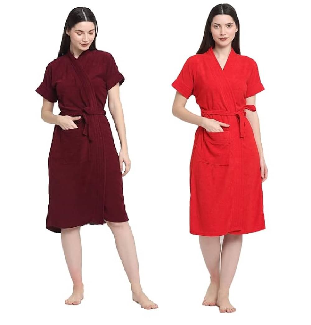     			FeelBlue Multi Free Size Bathrobe ( Pack of 2 )
