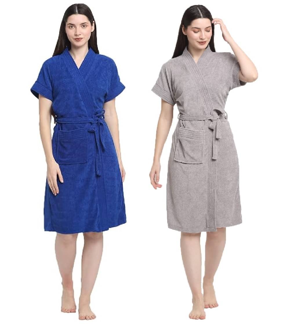     			FeelBlue Multi Free Size Bathrobe ( Pack of 2 )