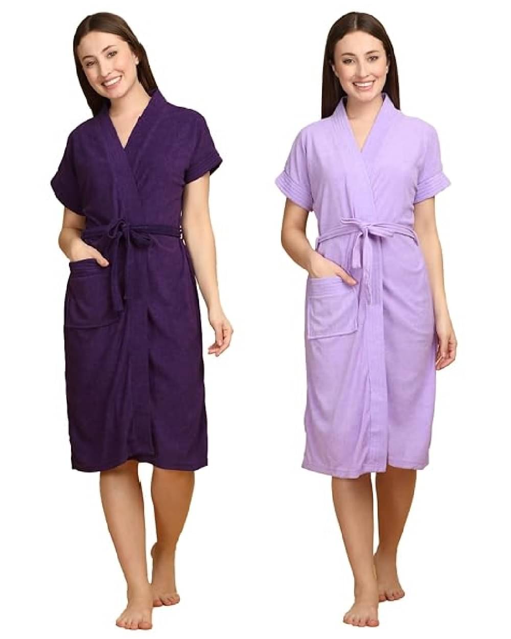     			FeelBlue Multi Free Size Bathrobe ( Pack of 2 )