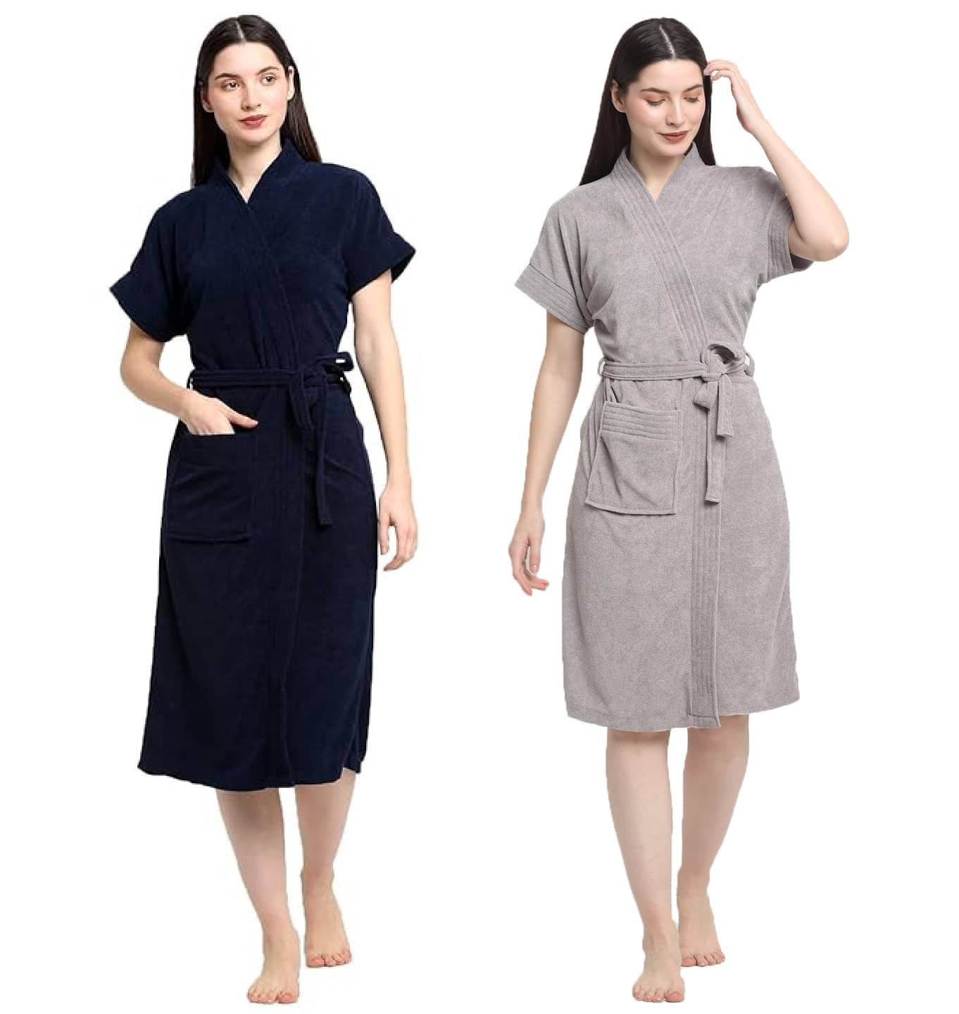     			FeelBlue Multi Free Size Bathrobe ( Pack of 2 )