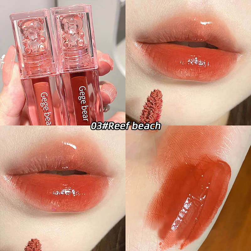     			GEGE BEAR Peach Glossy Lip Gloss 3