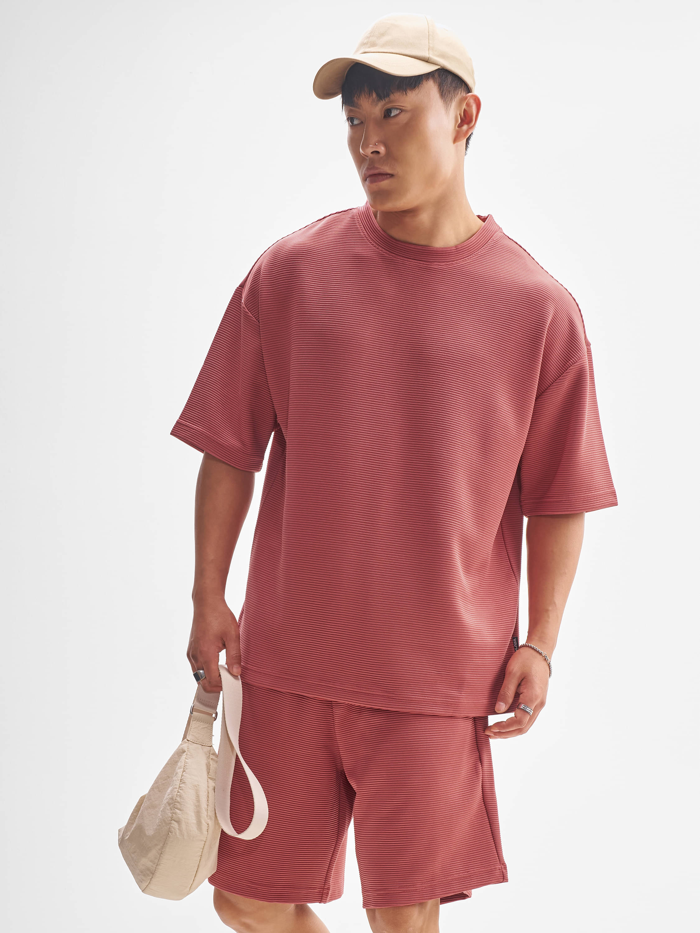     			Highlander Men's T-shirt With Shorts Co-Ords Set ( Pack of 1 , Rust )