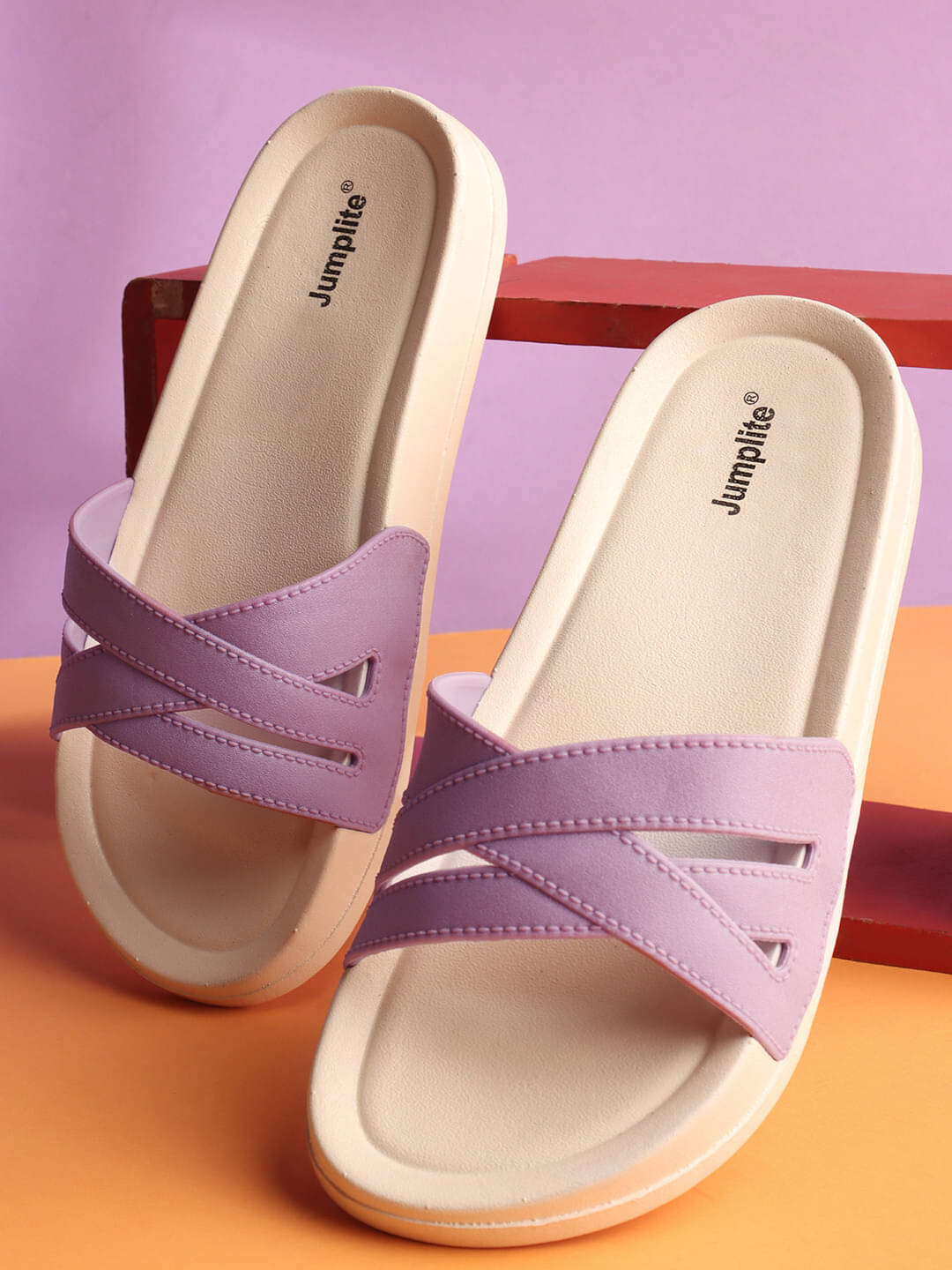     			JUMPLITE Purple Women's Slipper
