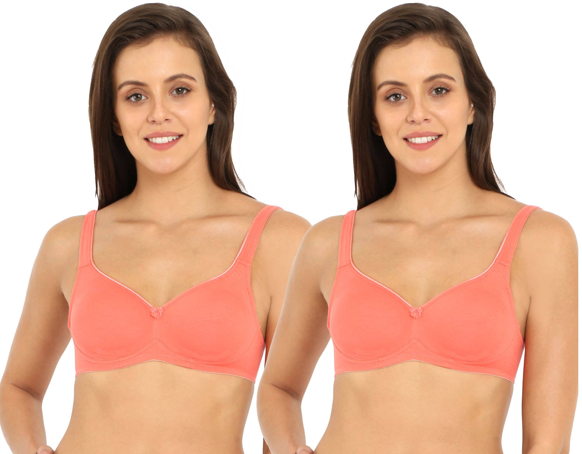 Jockey Pack of 2 Cotton Non Padded Minimizer Bra For Women ( Pink )     			Jockey Pack of 2 Cotton Non Padded Minimizer Bra For Women ( Pink )