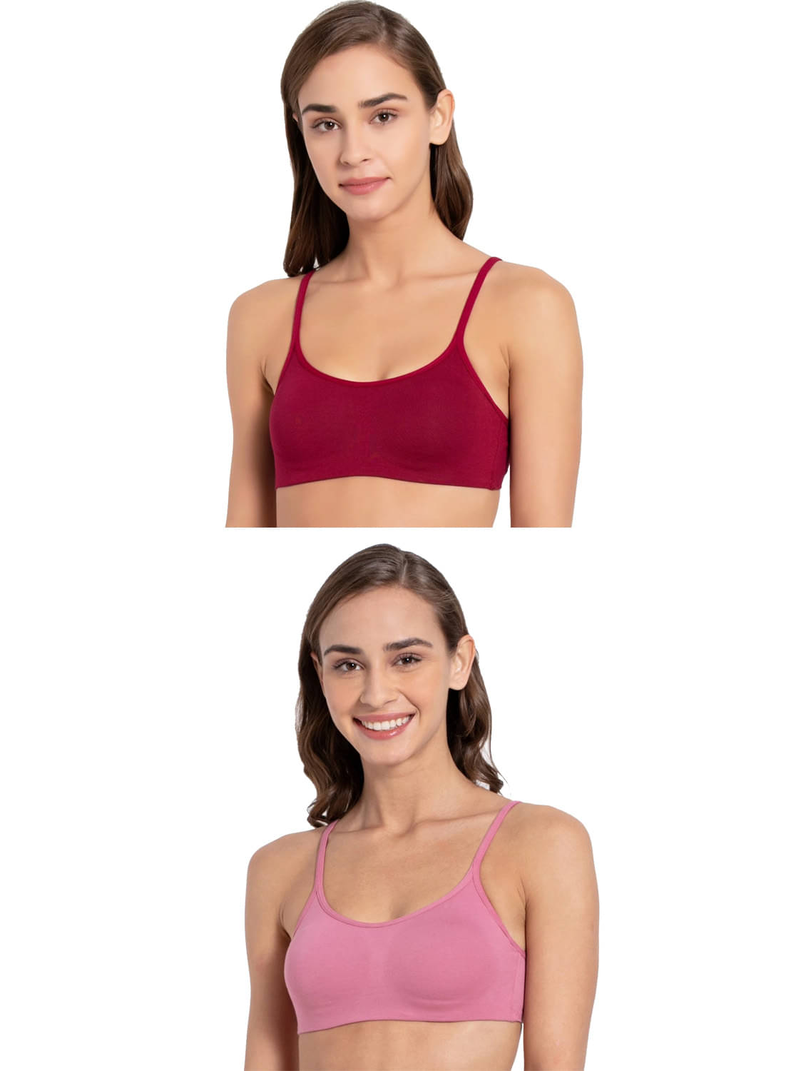     			Jockey Pack of 2 Cotton Non Padded For Women ( Multicolor 3 )