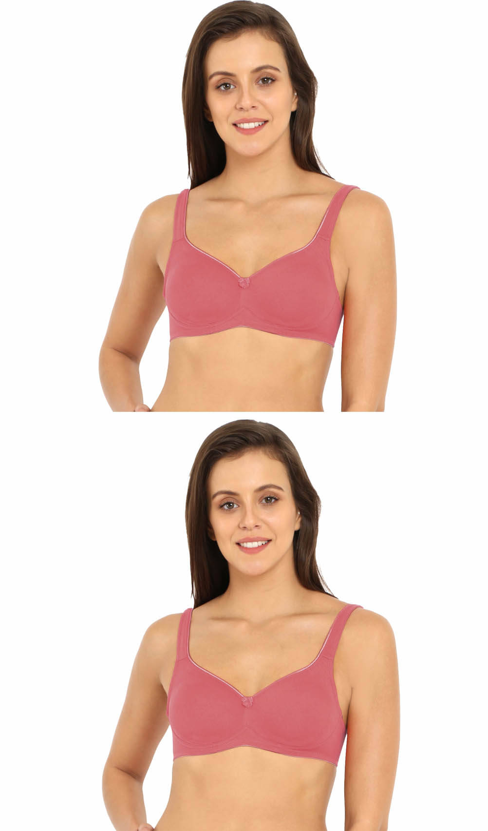 Jockey Pack of 2 Cotton Non Padded Minimizer Bra For Women ( Wine )     			Jockey Pack of 2 Cotton Non Padded Minimizer Bra For Women ( Wine )