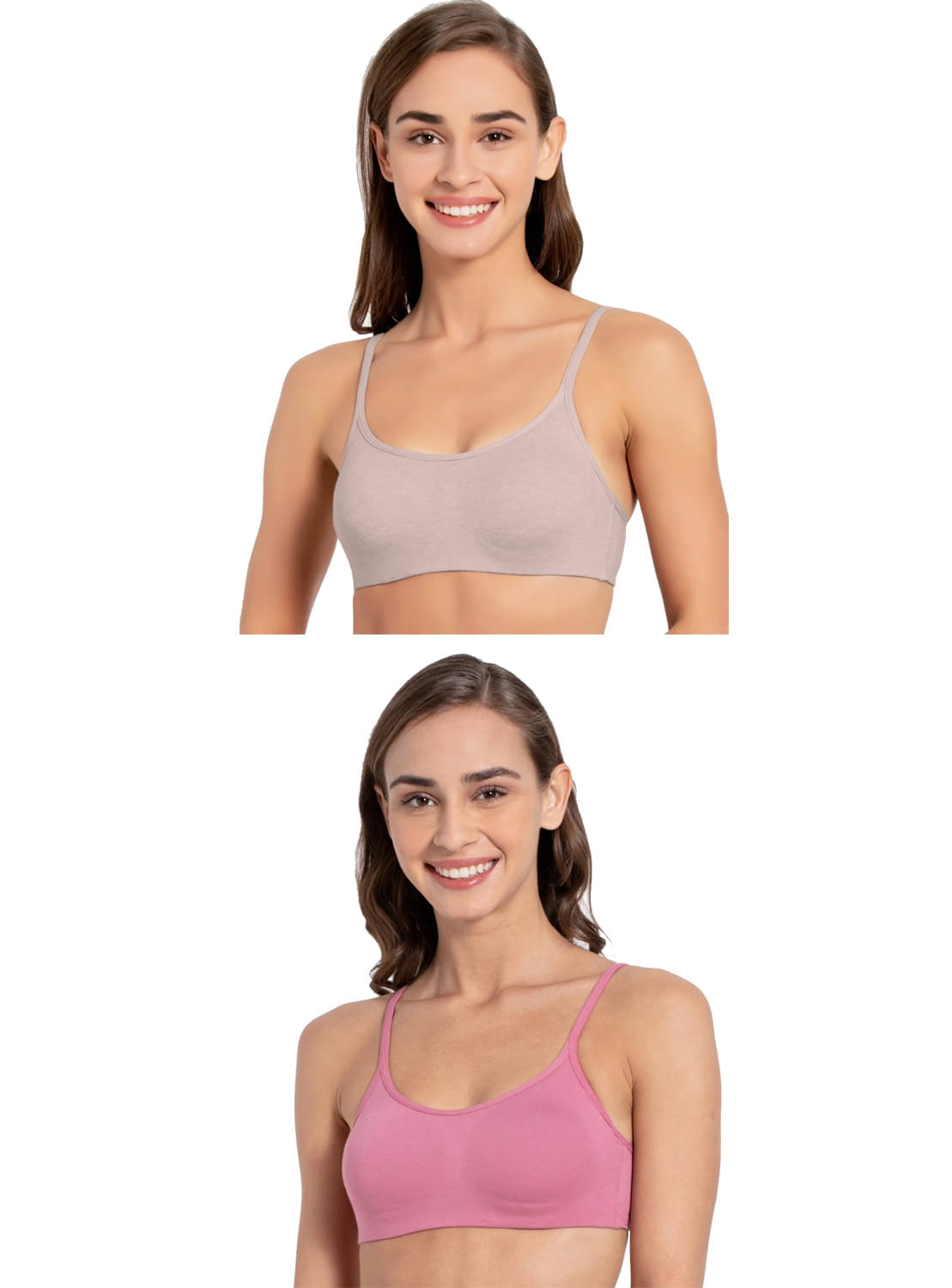     			Jockey Pack of 2 Cotton Non Padded For Women ( Multicolor 4 )
