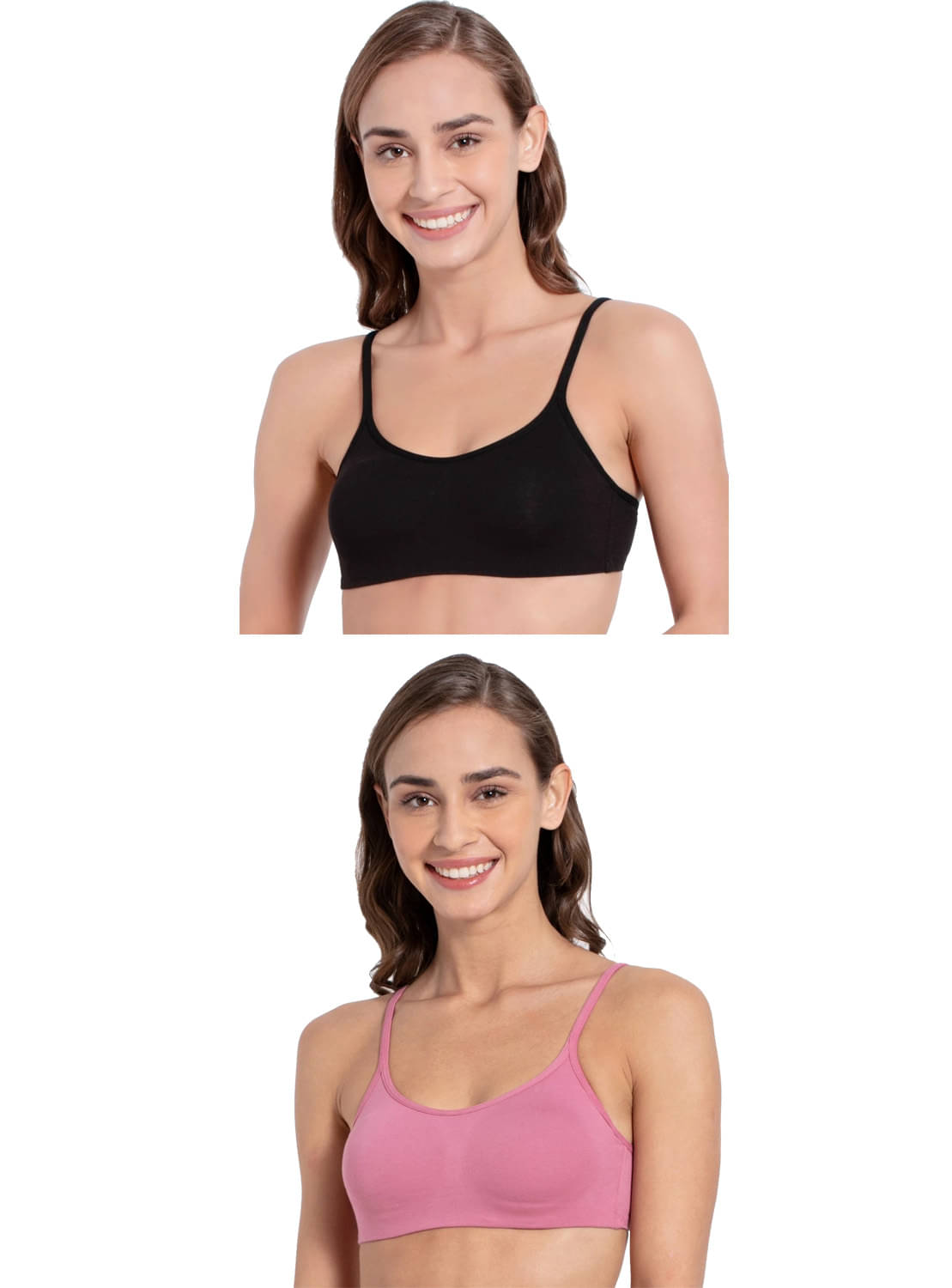     			Jockey Pack of 2 Cotton Non Padded For Women ( Multicolor 1 )