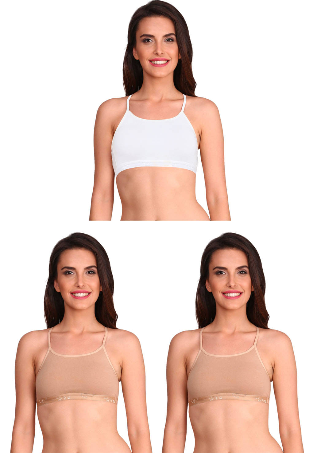     			Jockey Pack of 3 Cotton Non Padded Cami bra For Women ( Multicolor 10 )