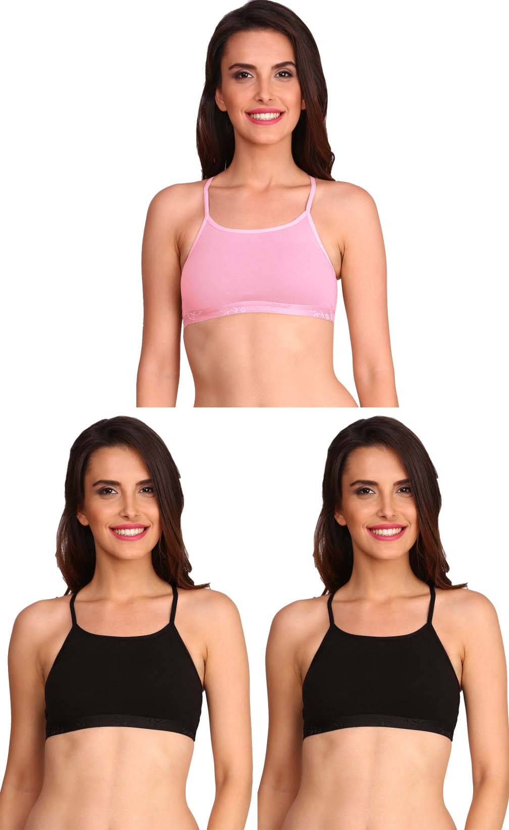     			Jockey Pack of 3 Cotton Non Padded Cami bra For Women ( Multicolor 5 )