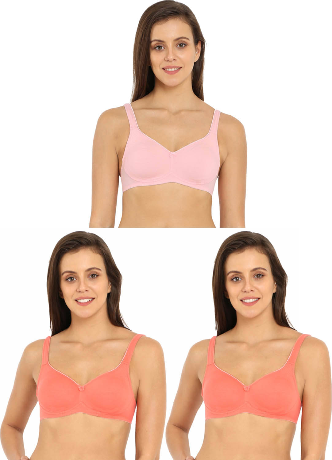     			Jockey Pack of 3 Cotton Non Padded Minimizer Bra For Women ( Multicolor 6 )