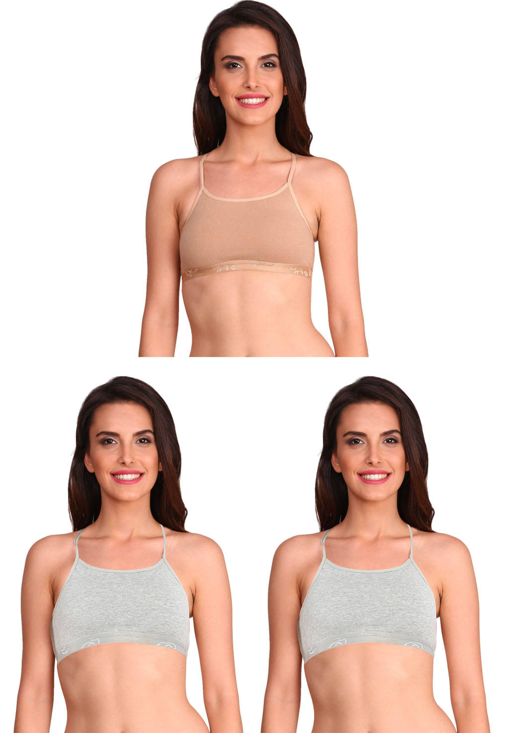     			Jockey Pack of 3 Cotton Non Padded Cami bra For Women ( Multicolor 7 )