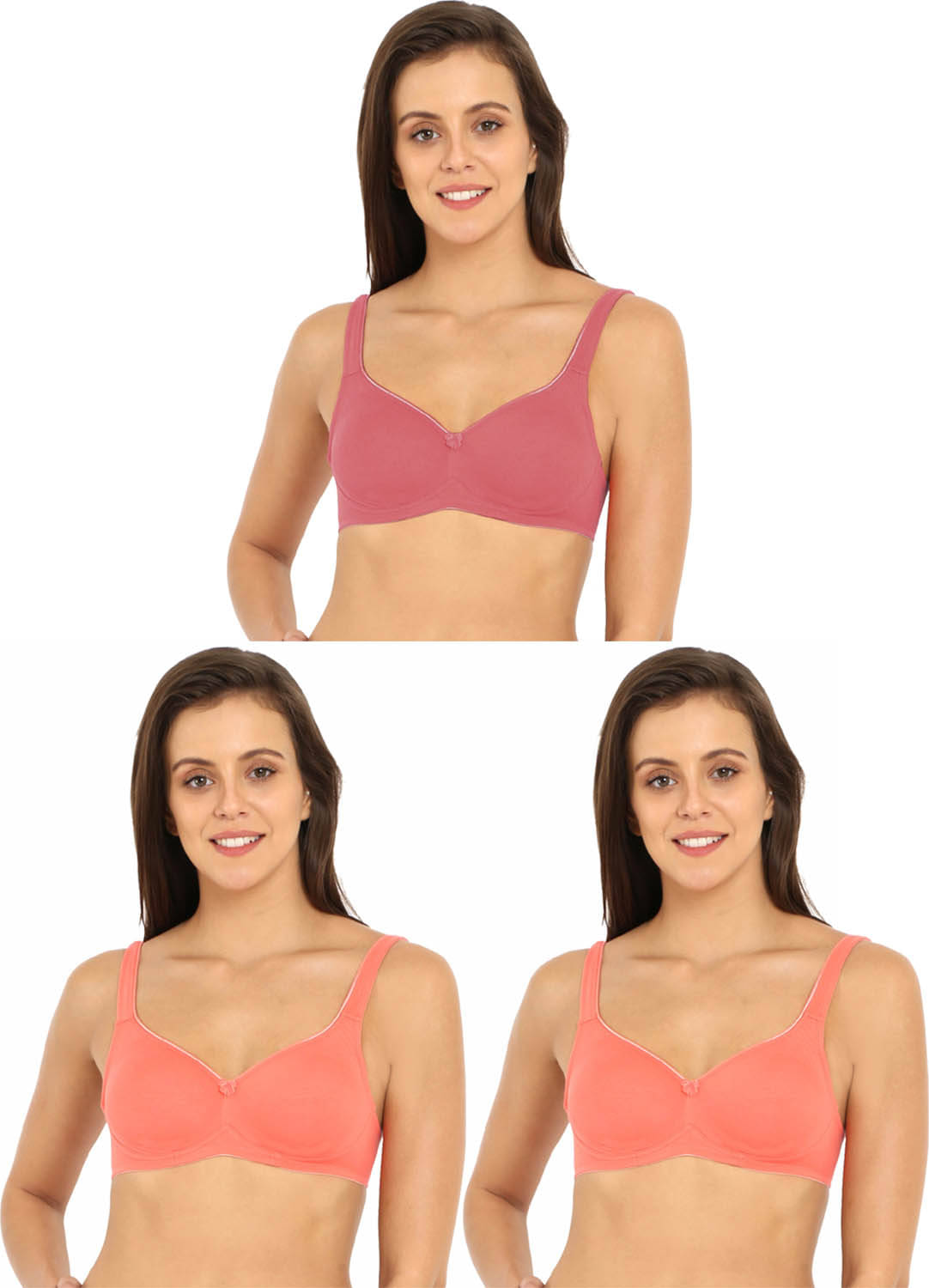     			Jockey Pack of 3 Cotton Non Padded Minimizer Bra For Women ( Multicolor 9 )