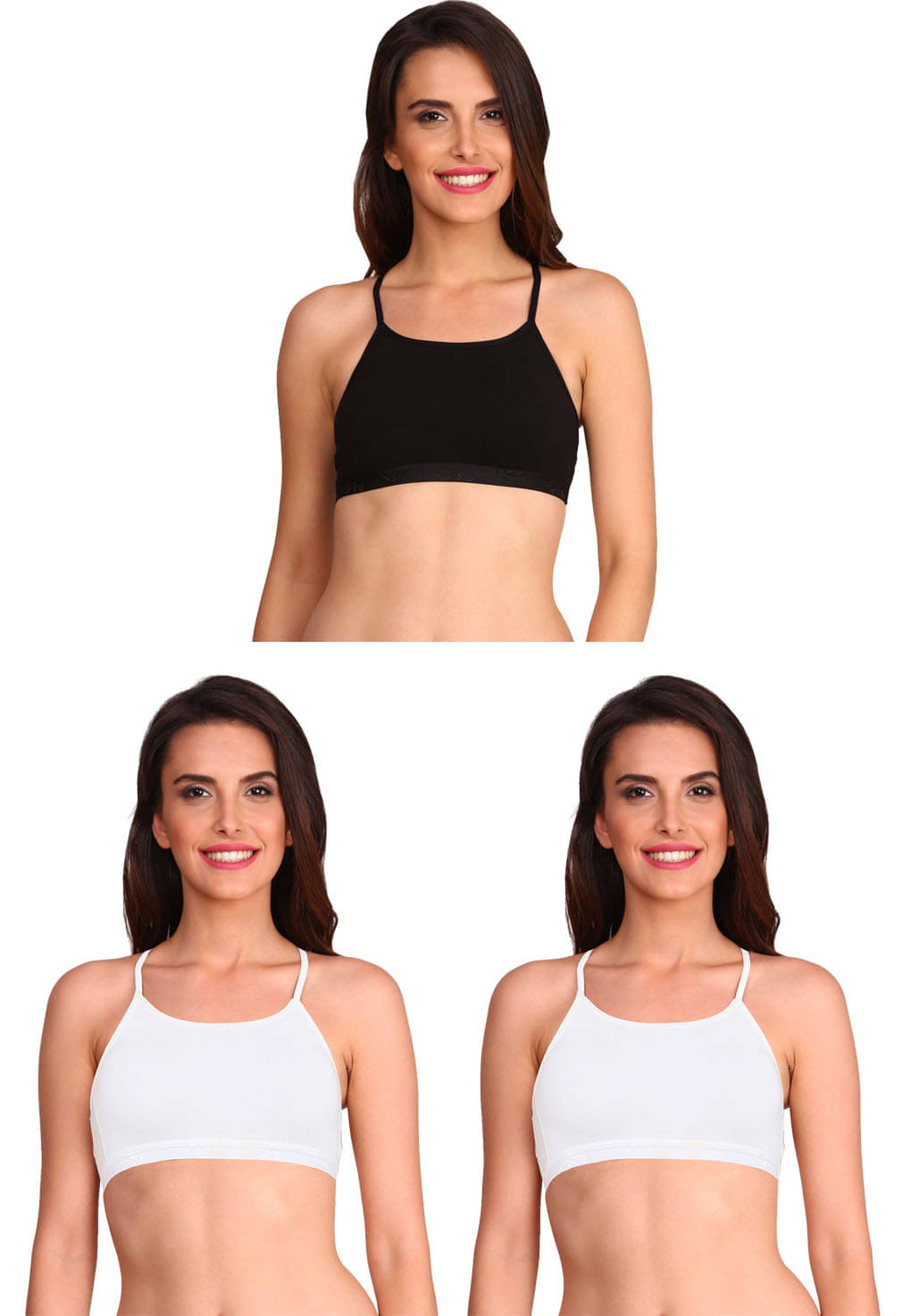     			Jockey Pack of 3 Cotton Non Padded Cami bra For Women ( Multicolor 4 )