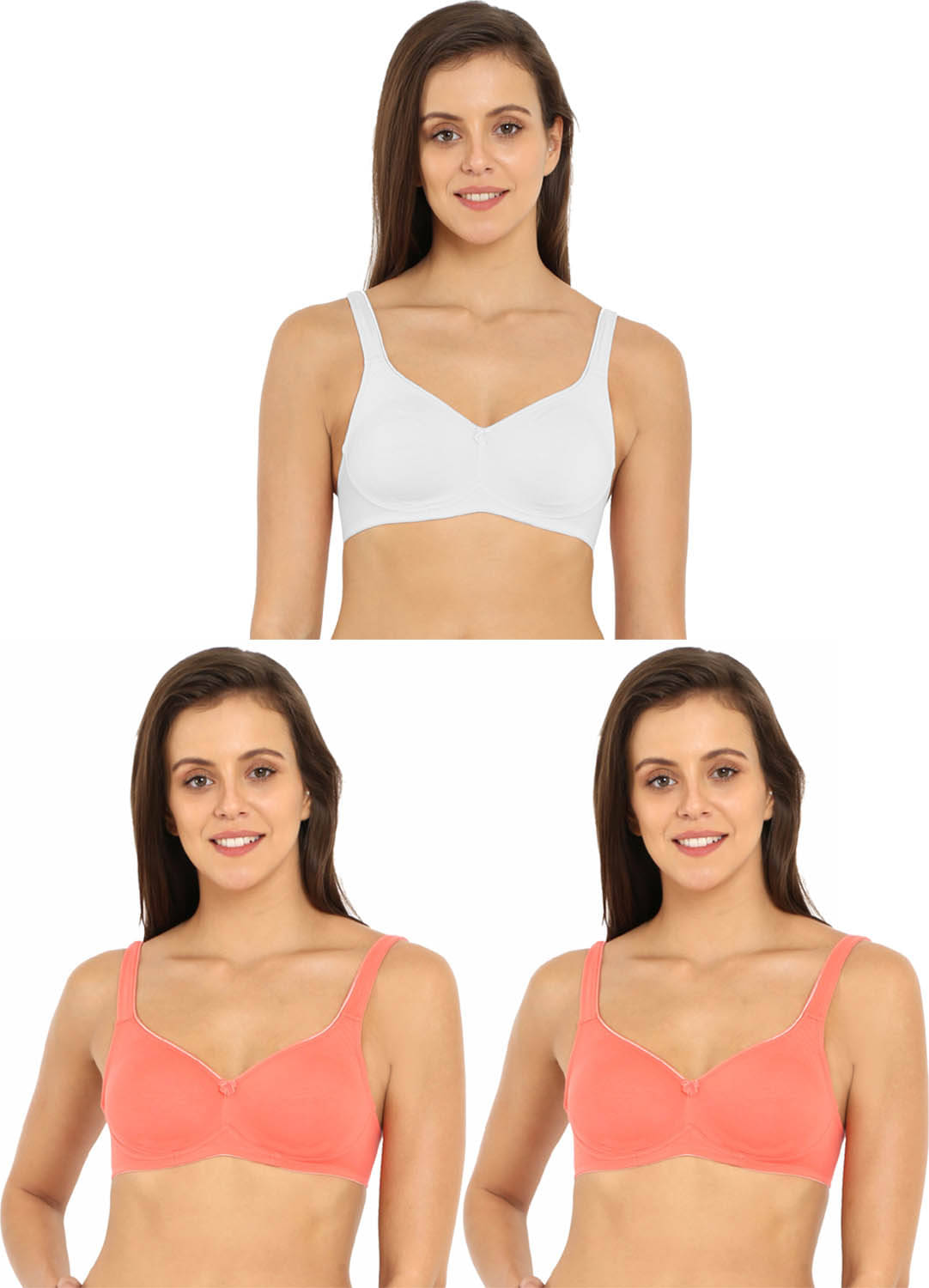     			Jockey Pack of 3 Cotton Non Padded Minimizer Bra For Women ( Multicolor 3 )