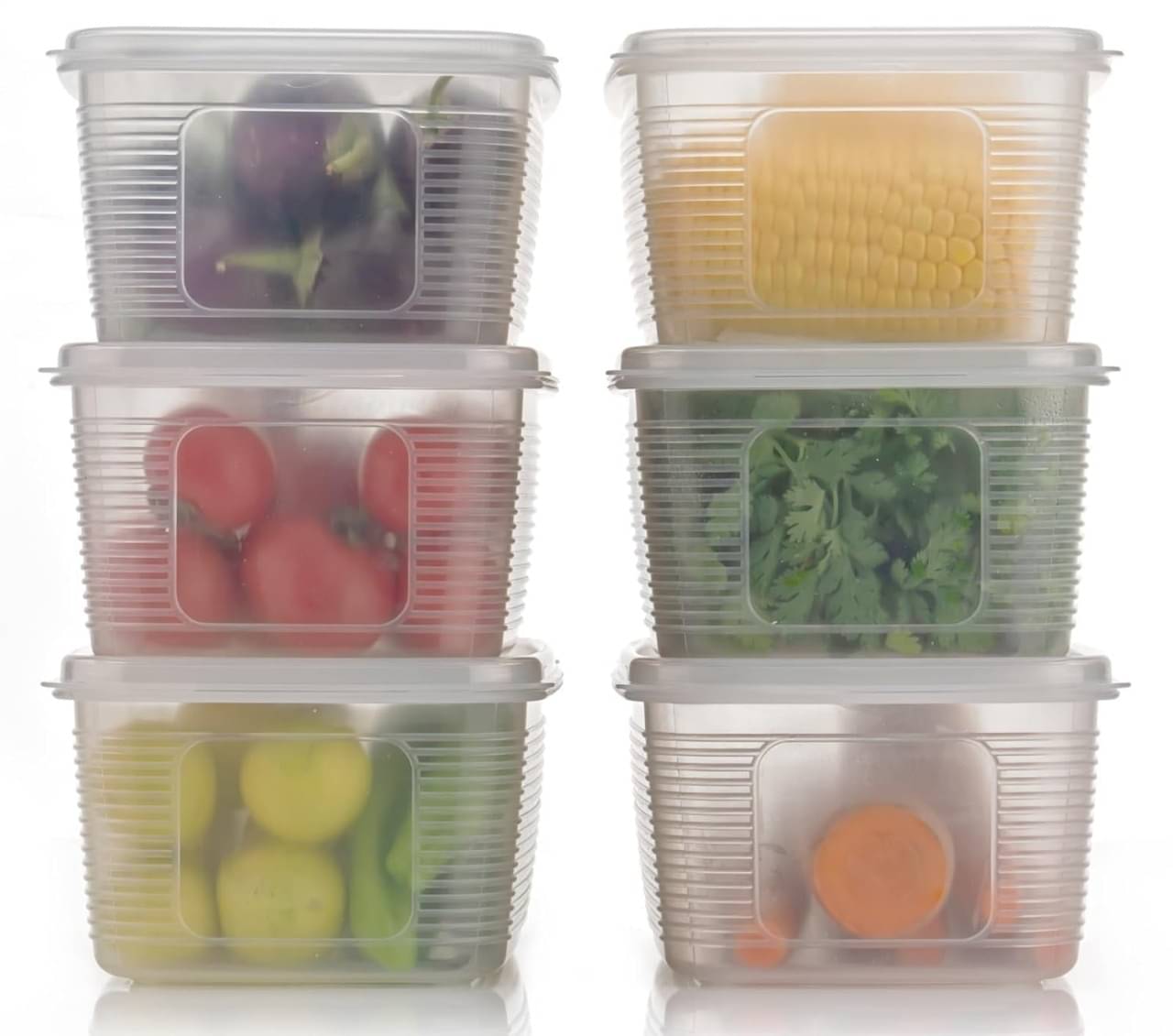     			KEDAR PLAST STORAGE CONTAINER Plastic Transparent Food Container ( Set of 6 )