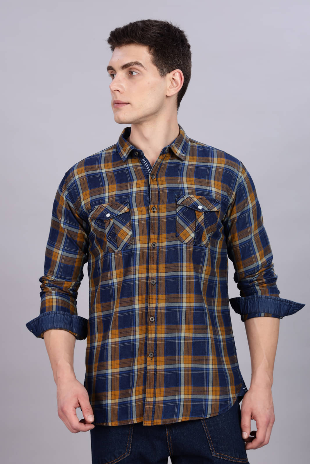 Kuons Avenue 100% Cotton Regular Fit Checks Full Sleeves Men's Casual Shirt - Mustard ( Pack of 1 ) Kuons Avenue 100% Cotton Regular Fit Checks Full Sleeves Men's Casual Shirt - Mustard ( Pack of 1 )