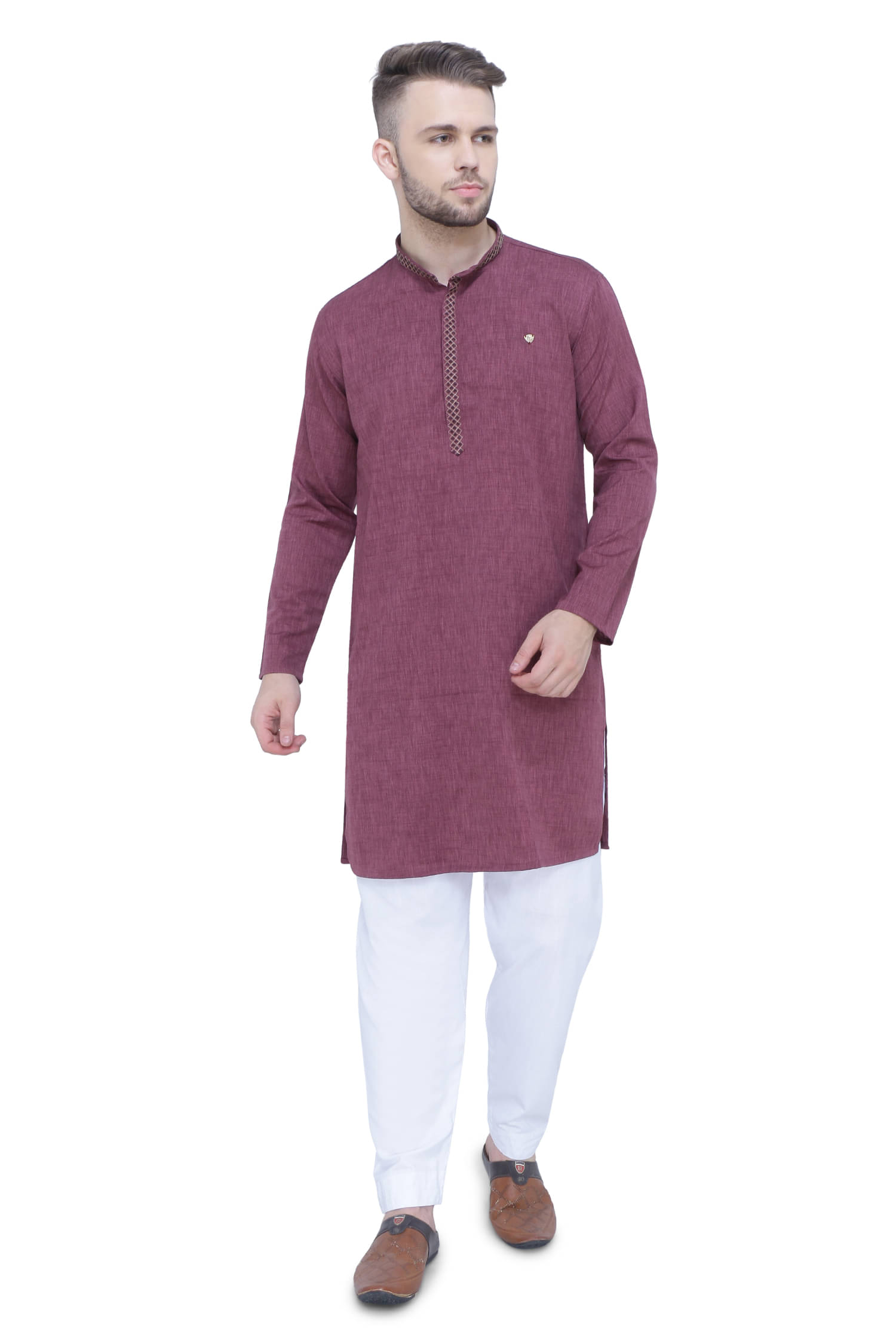     			Kuons Avenue Purple Cotton Men's Regular Kurta ( Pack of 1 )