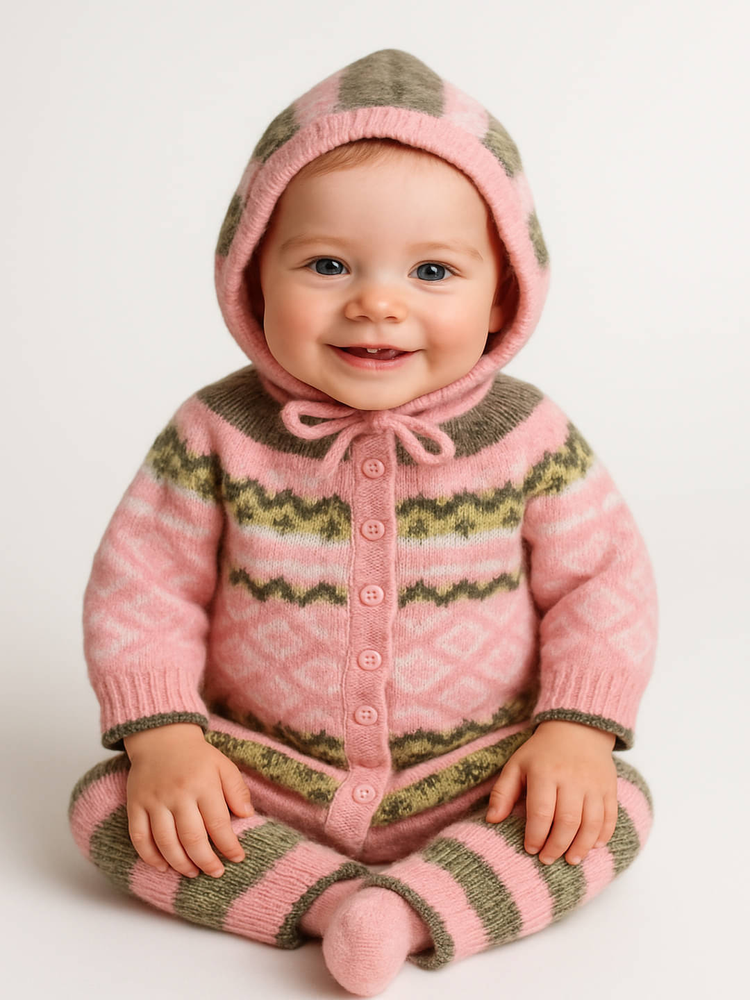     			LeafBird Pack of 1 Baby Boys Woollen Sweater ( Pink )