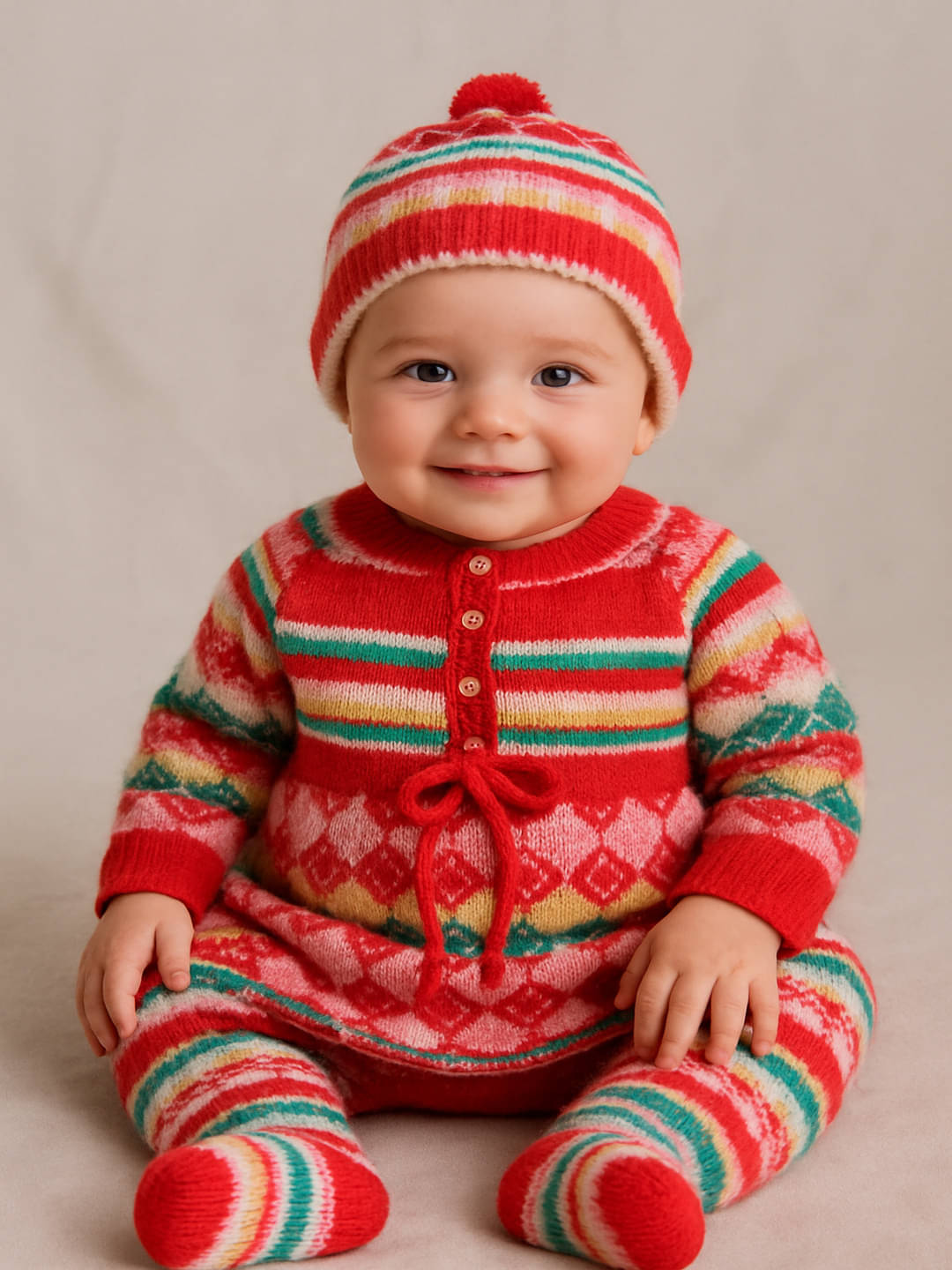     			LeafBird Pack of 1 Baby Girls Woollen Sweater ( Rust )
