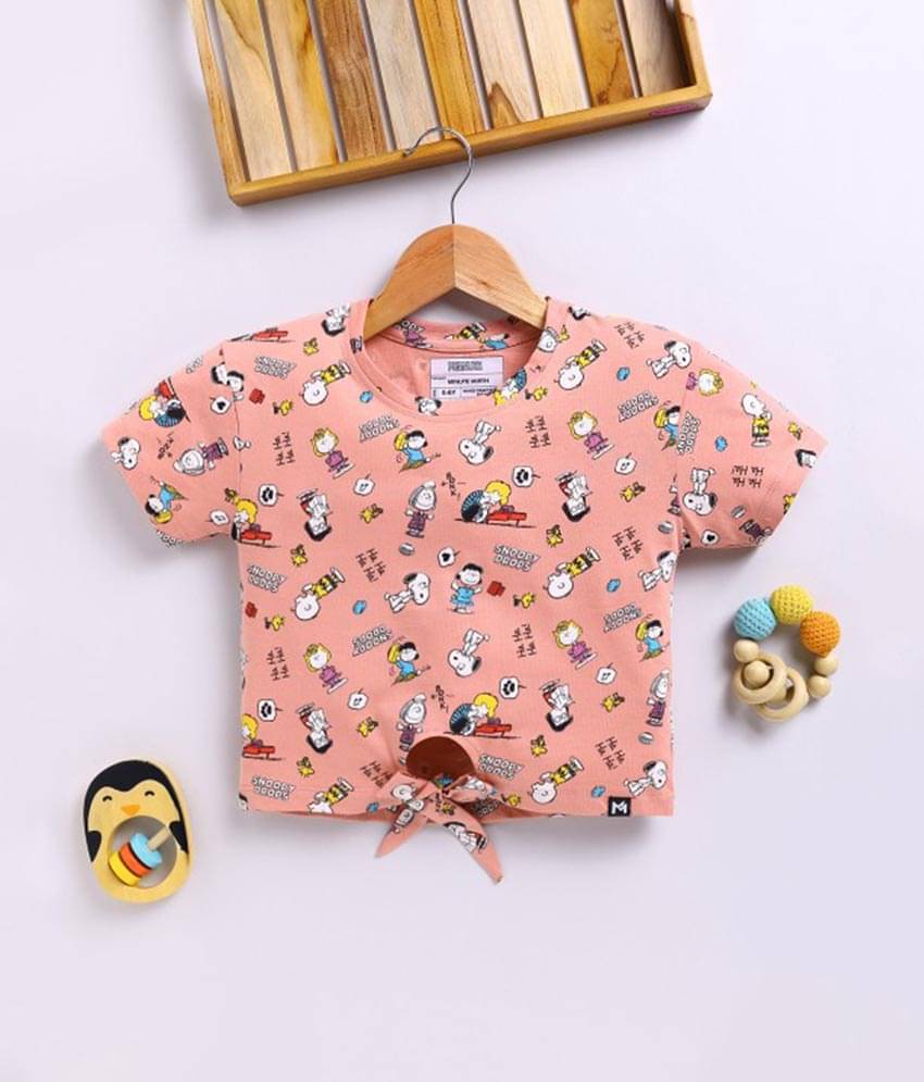     			MINUTE MIRTH Pack of 1 Girls Cotton Top ( Purple )