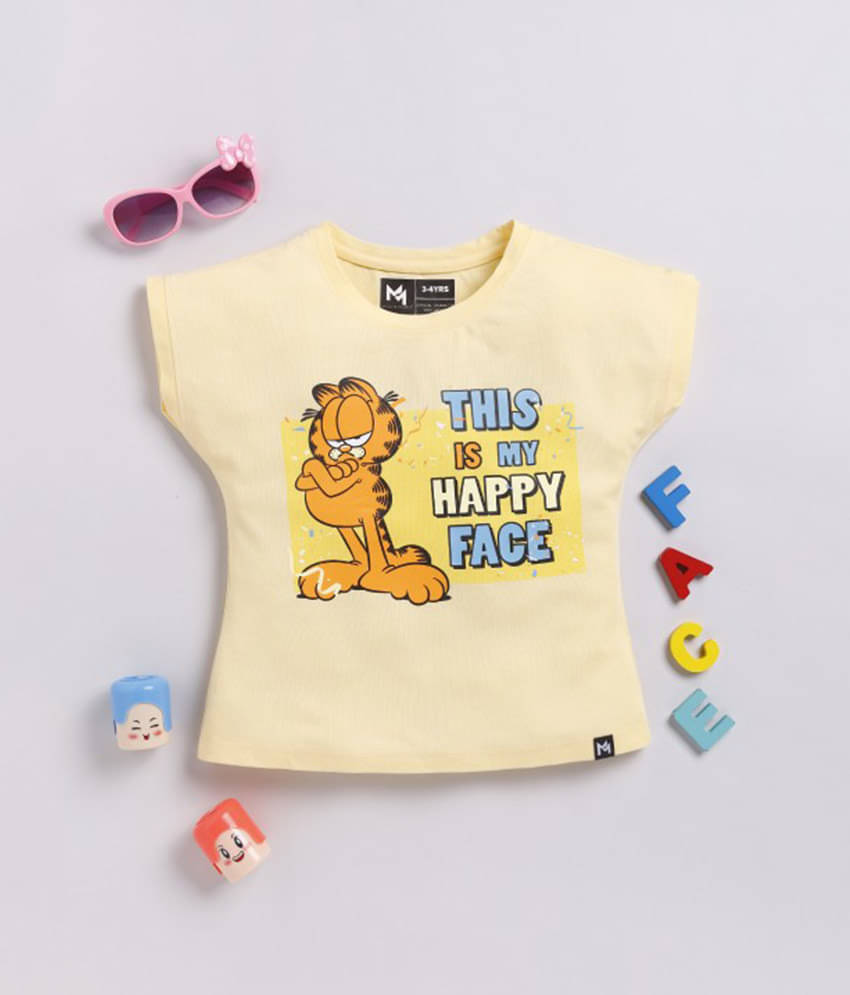     			MINUTE MIRTH Pack of 1 Girls Cotton Blend Top ( Yellow )