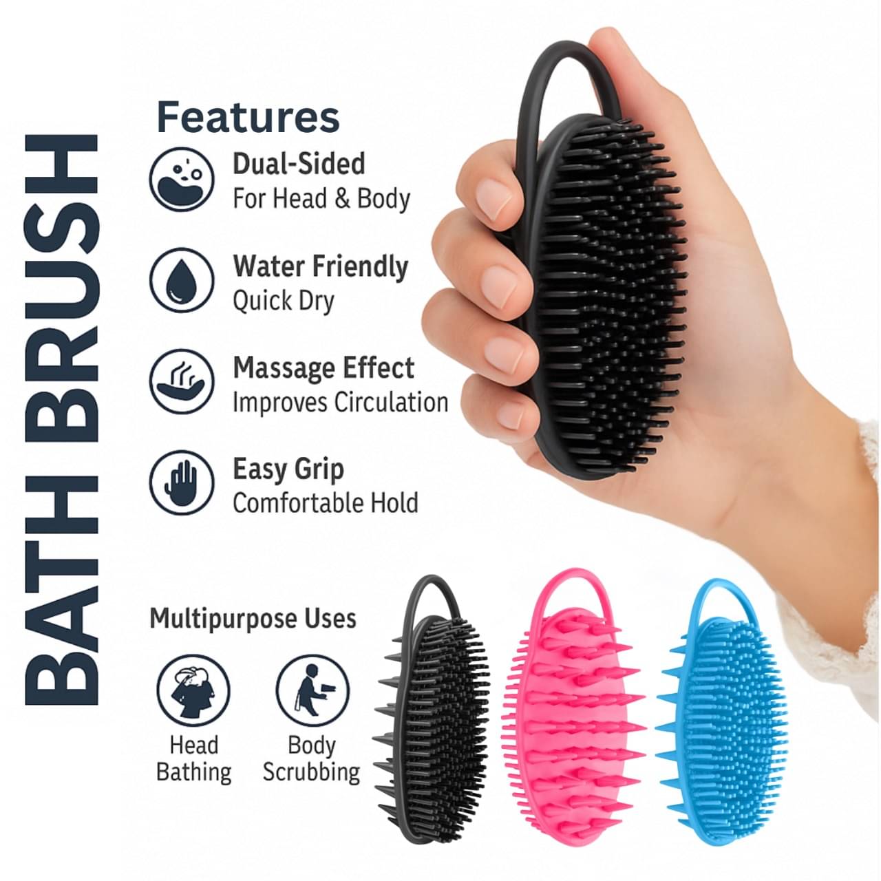 Metaverse Quick Dry Men & Women Body Brush ( Pack of 1 ) Metaverse Quick Dry Men & Women Body Brush ( Pack of 1 )