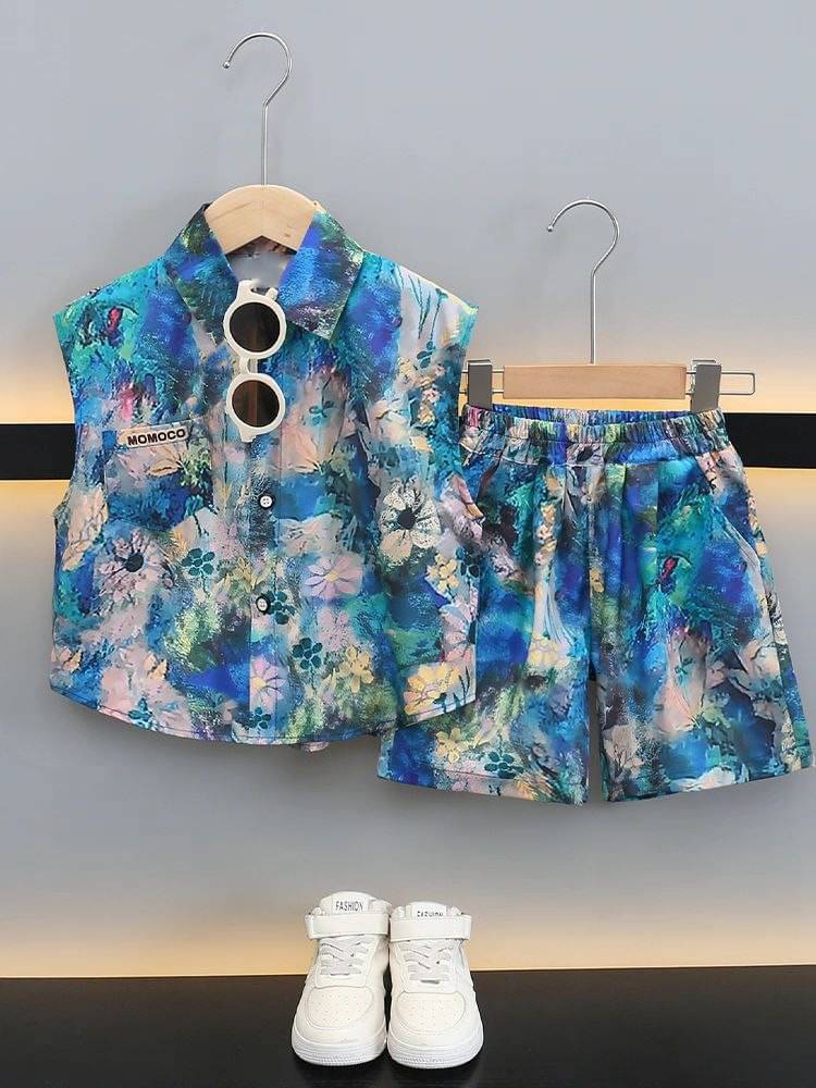     			Ocvito Pack of 1 Baby Boys Cotton Blend Shirt & Shorts Set ( Navy Blue )