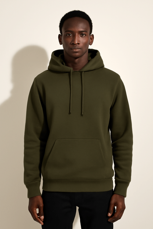 ParcelYard Cotton Blend Hooded Men's Sweatshirt - Olive ( Pack of 1 ) ParcelYard Cotton Blend Hooded Men's Sweatshirt - Olive ( Pack of 1 )