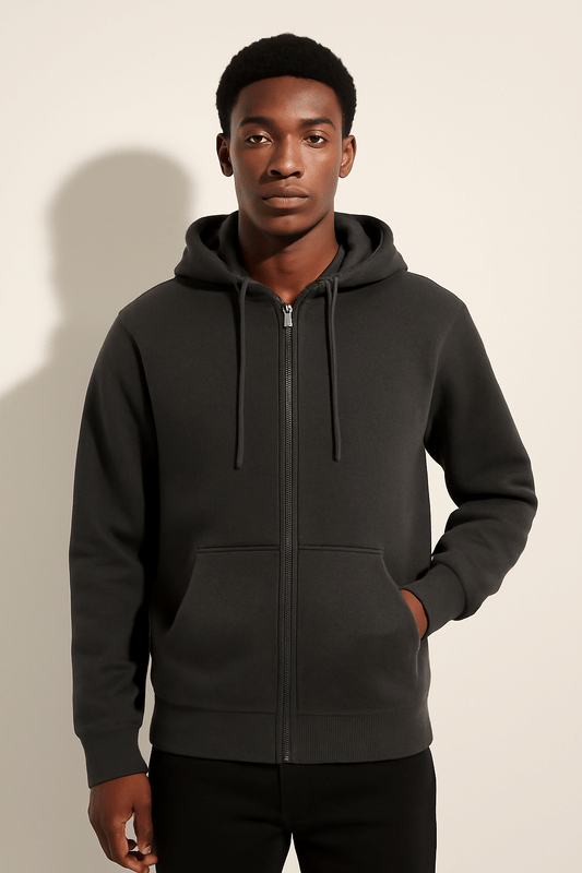     			ParcelYard Cotton Blend Hooded Men's Sweatshirt - Dark Grey ( Pack of 1 )