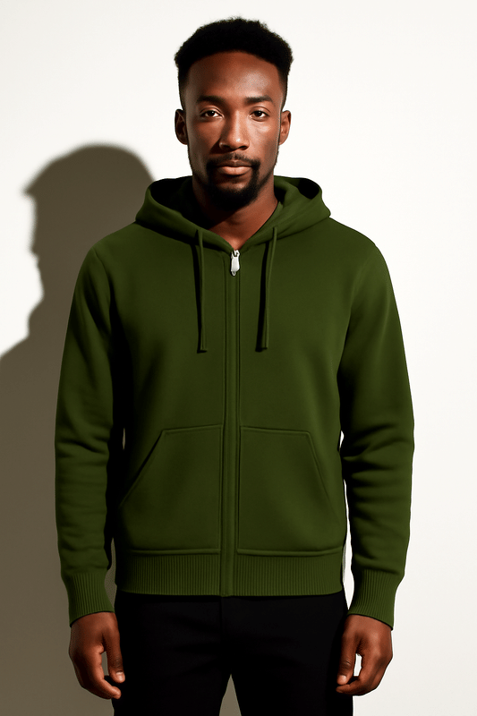 ParcelYard Cotton Blend Hooded Men's Sweatshirt - Olive ( Pack of 1 ) ParcelYard Cotton Blend Hooded Men's Sweatshirt - Olive ( Pack of 1 )