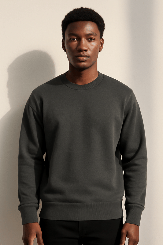 ParcelYard Cotton Blend Round Neck Men's Sweatshirt - Dark Grey ( Pack of 1 ) ParcelYard Cotton Blend Round Neck Men's Sweatshirt - Dark Grey ( Pack of 1 )