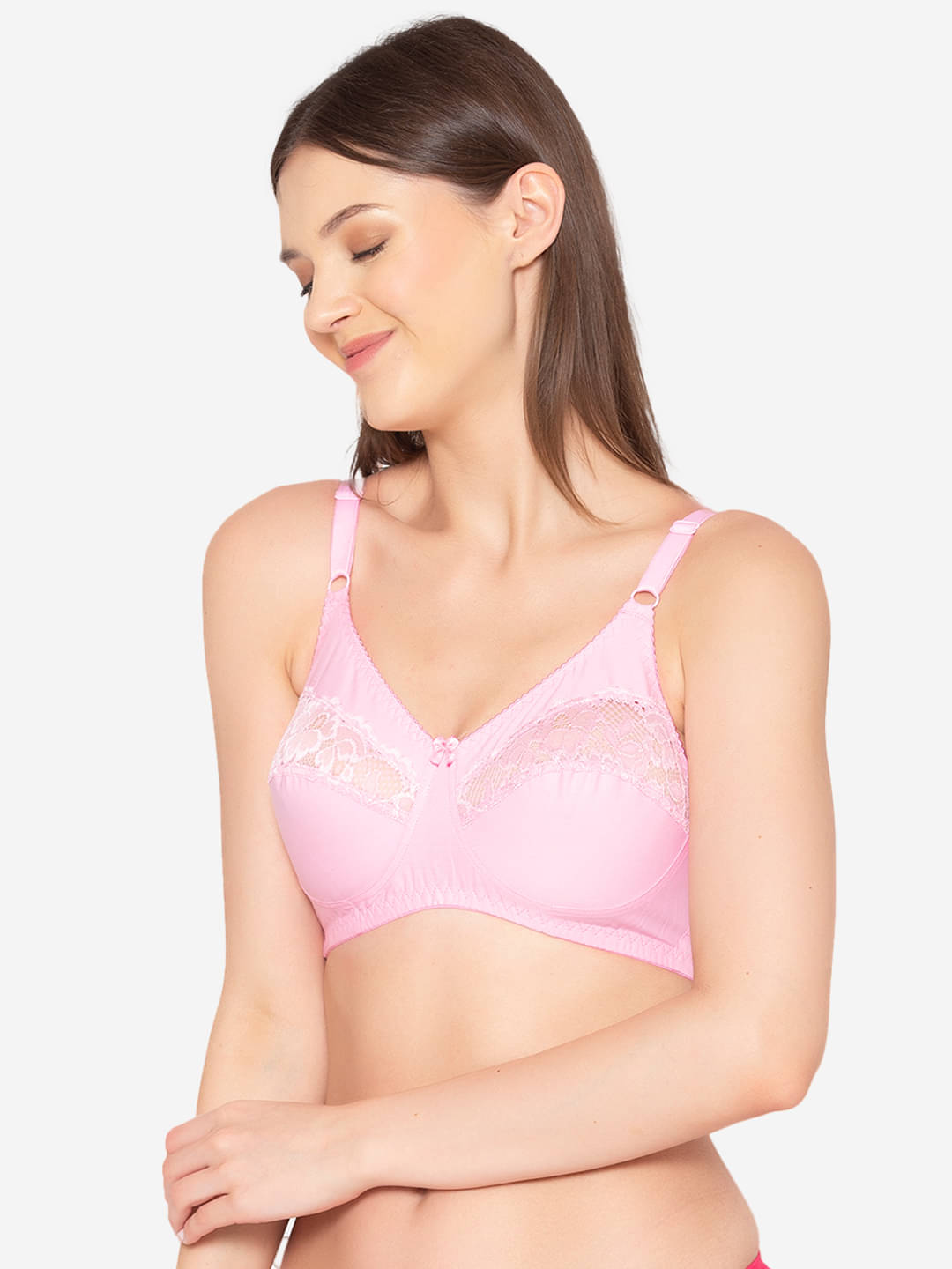 Paris Beauty Pack of 1 Lycra Non Padded Everyday Bra For Women ( Pink )     			Paris Beauty Pack of 1 Lycra Non Padded Everyday Bra For Women ( Pink )