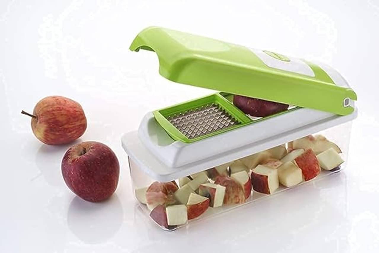 Plastic 12 in 1 Multi-Purpose Vegetable & Fruit Grater, Slicer, Cutter, Vegetable & Fruit Chopper, Green Plastic 12 in 1 Multi-Purpose Vegetable & Fruit Grater, Slicer, Cutter, Vegetable & Fruit Chopper, Green