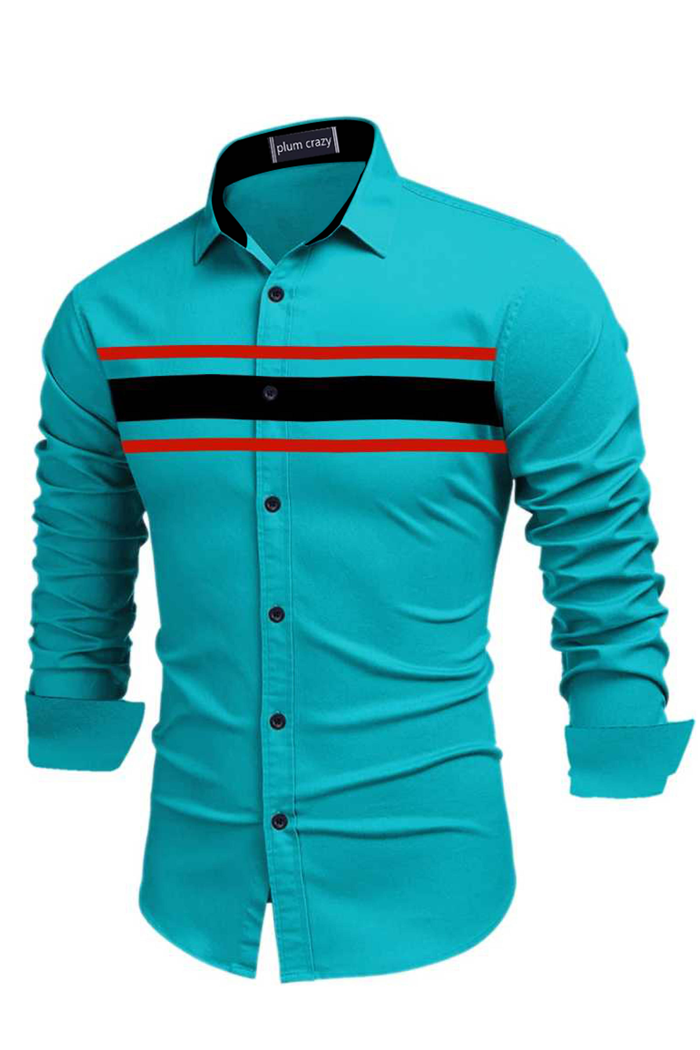     			Plumcrazy Cotton Blend Regular Fit Printed Full Sleeves Men's Casual Shirt - Olive ( Pack of 1 )