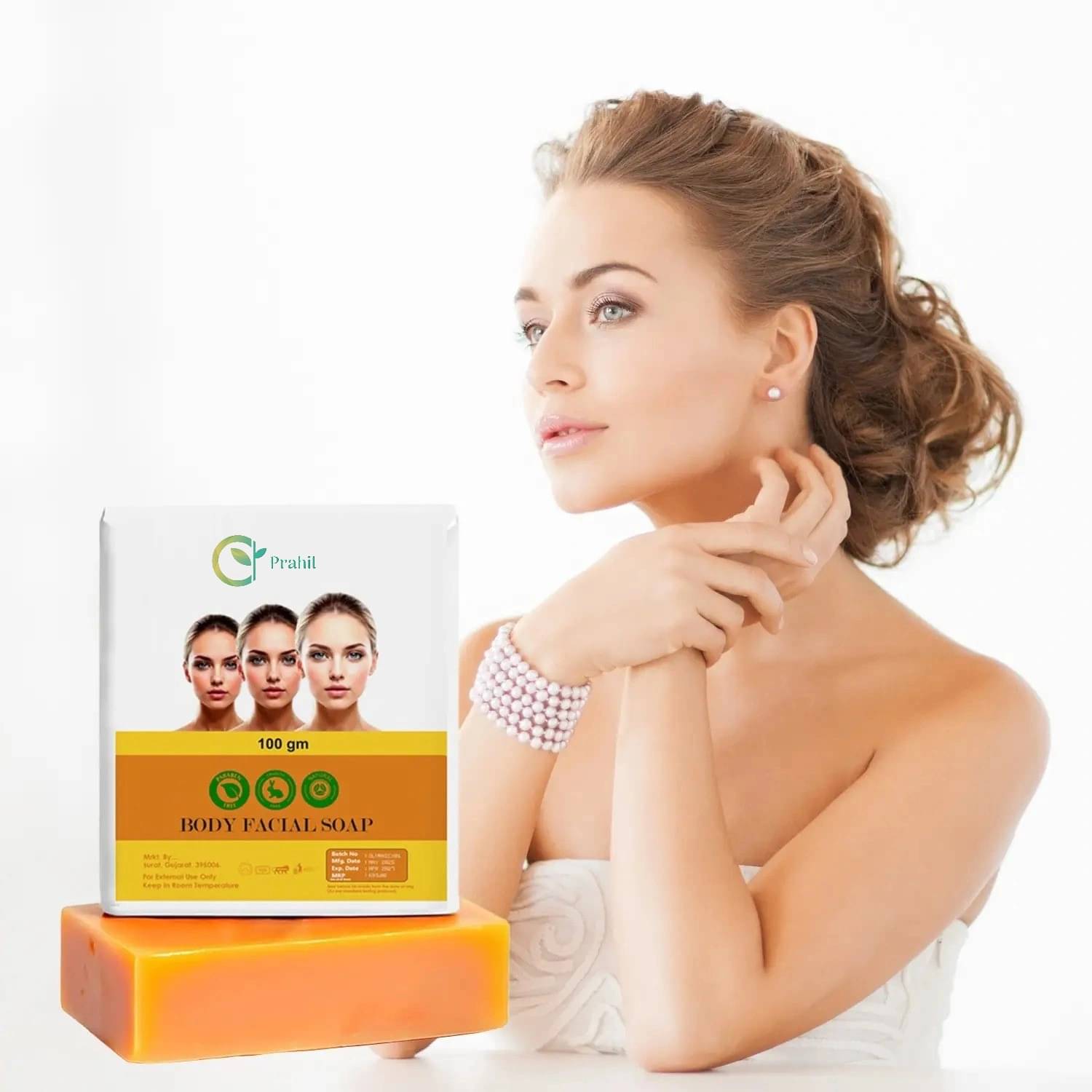 Prahil Skin Whitening Soap for All Skin Type ( Pack of 1 )     			Prahil Skin Whitening Soap for All Skin Type ( Pack of 1 )