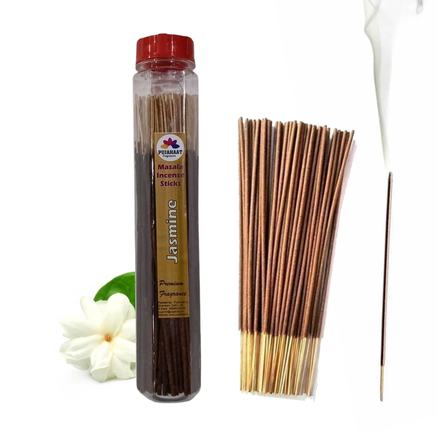     			Pujahaat Incense Stick Jasmine 100 gm ( Pack of 1 )