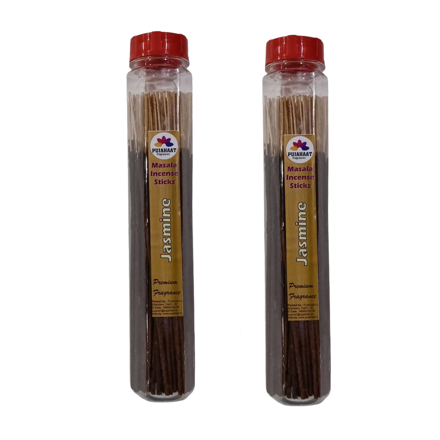     			Pujahaat Incense Stick Jasmine 200 gm ( Pack of 2 )