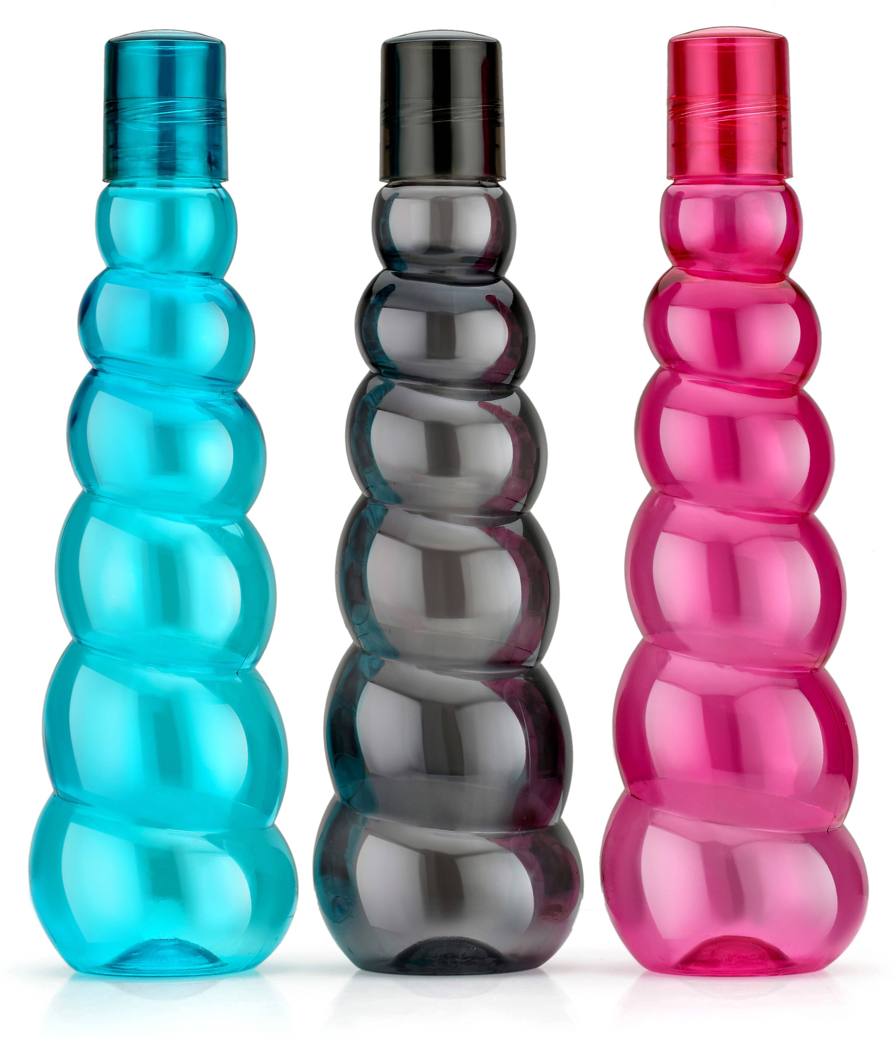     			RABBY Multicolor PET Water Bottle 1000 mL ( Set of 3 )