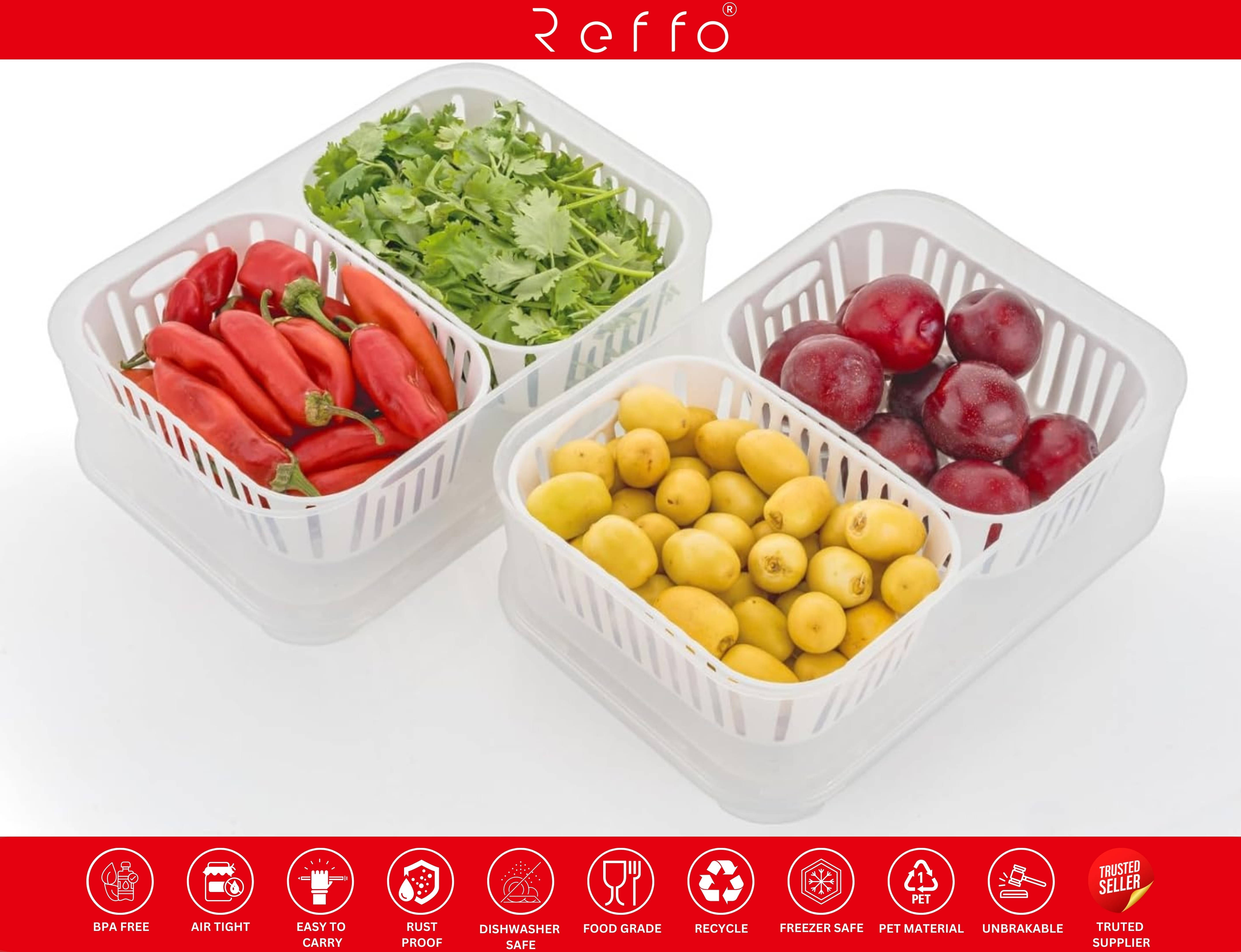     			RABBY Plastic Transparent Multi-Purpose Container ( Set of 2 )