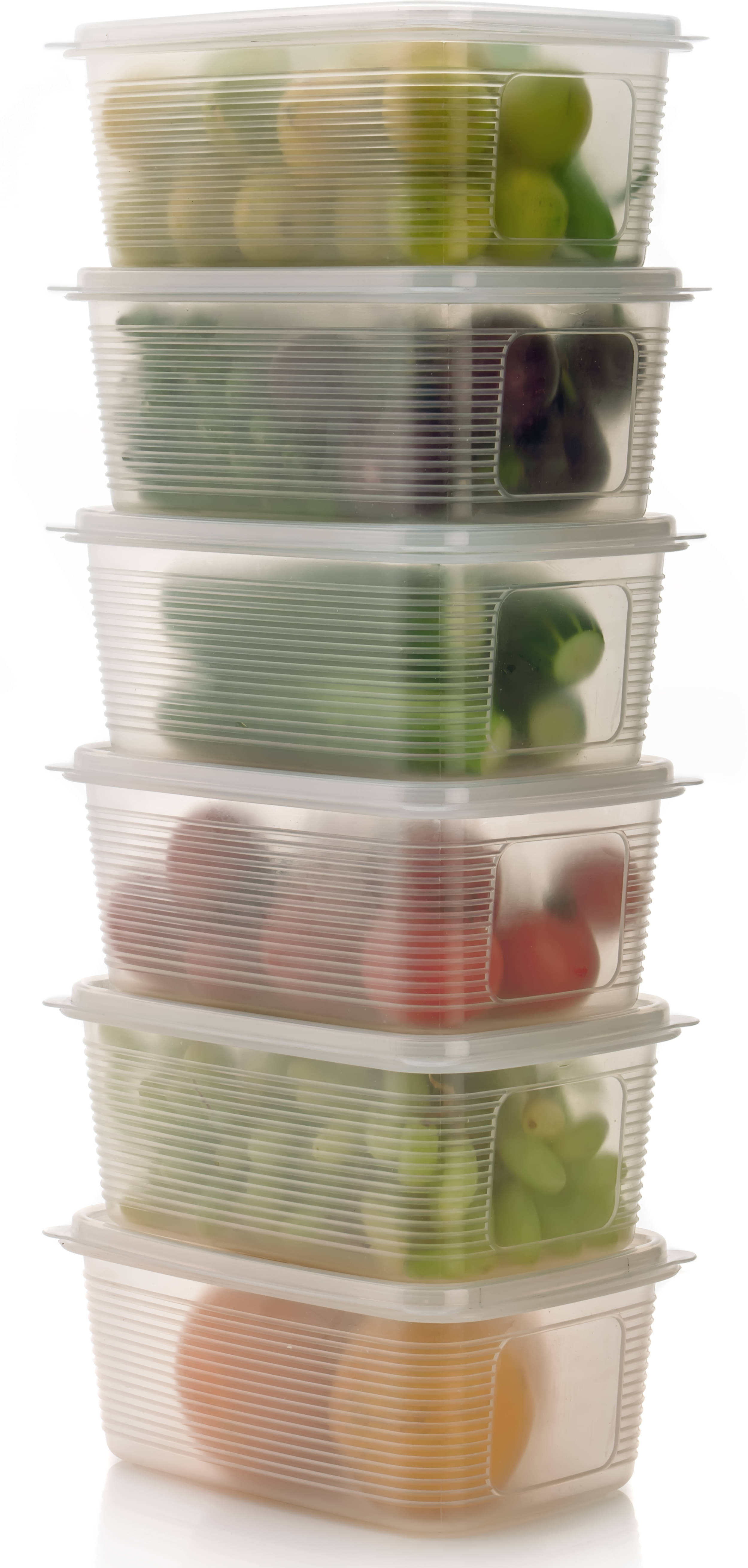     			RABBY Plastic Transparent Multi-Purpose Container ( Set of 6 )